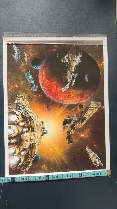 Lot 2 posters en toile thème espace