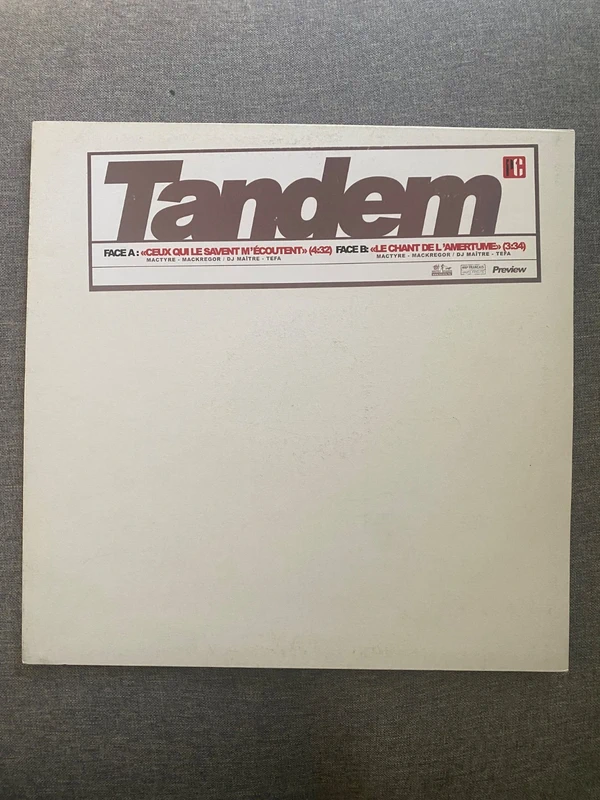 Tandem ceux qui savent m’écoutent maxi vinyle rap français hip hop