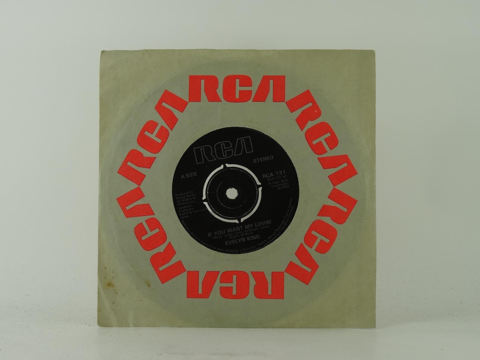 EVELYN KING IF YOU WANT MY LOVIN' (2) (8) 2 Track 7" Single plus Picture Sleeve 