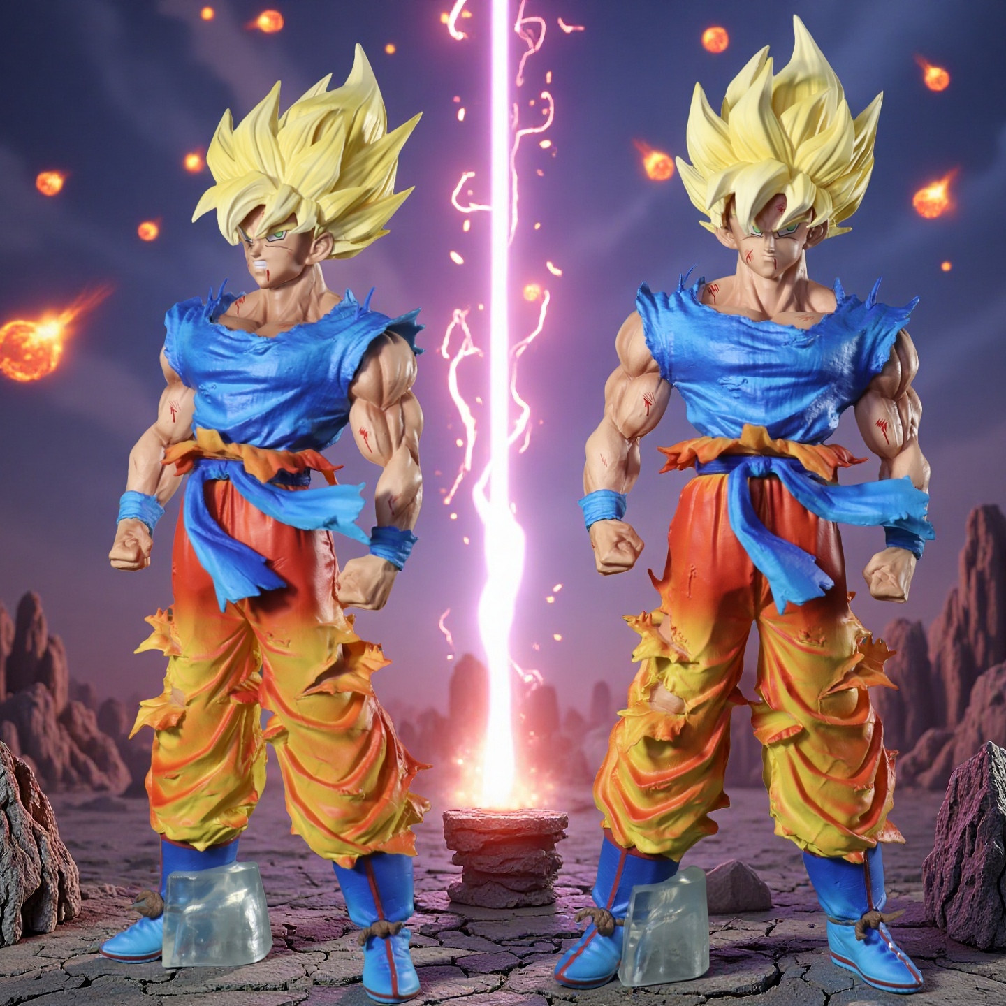 Goku Super Saiyan Action Figure DragonBall Z 27cm Teste Intercambiabili