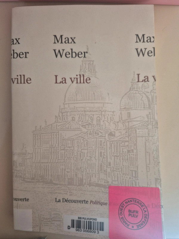 Max Weber La ville