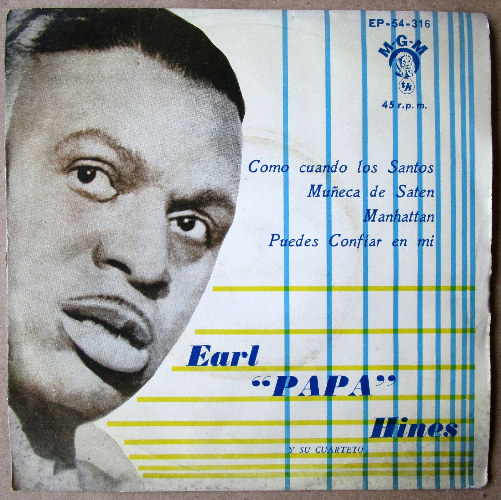 EARL "FATHA" HINES 45 7" EP PS Top Rare ARGENTINA ED. 1960