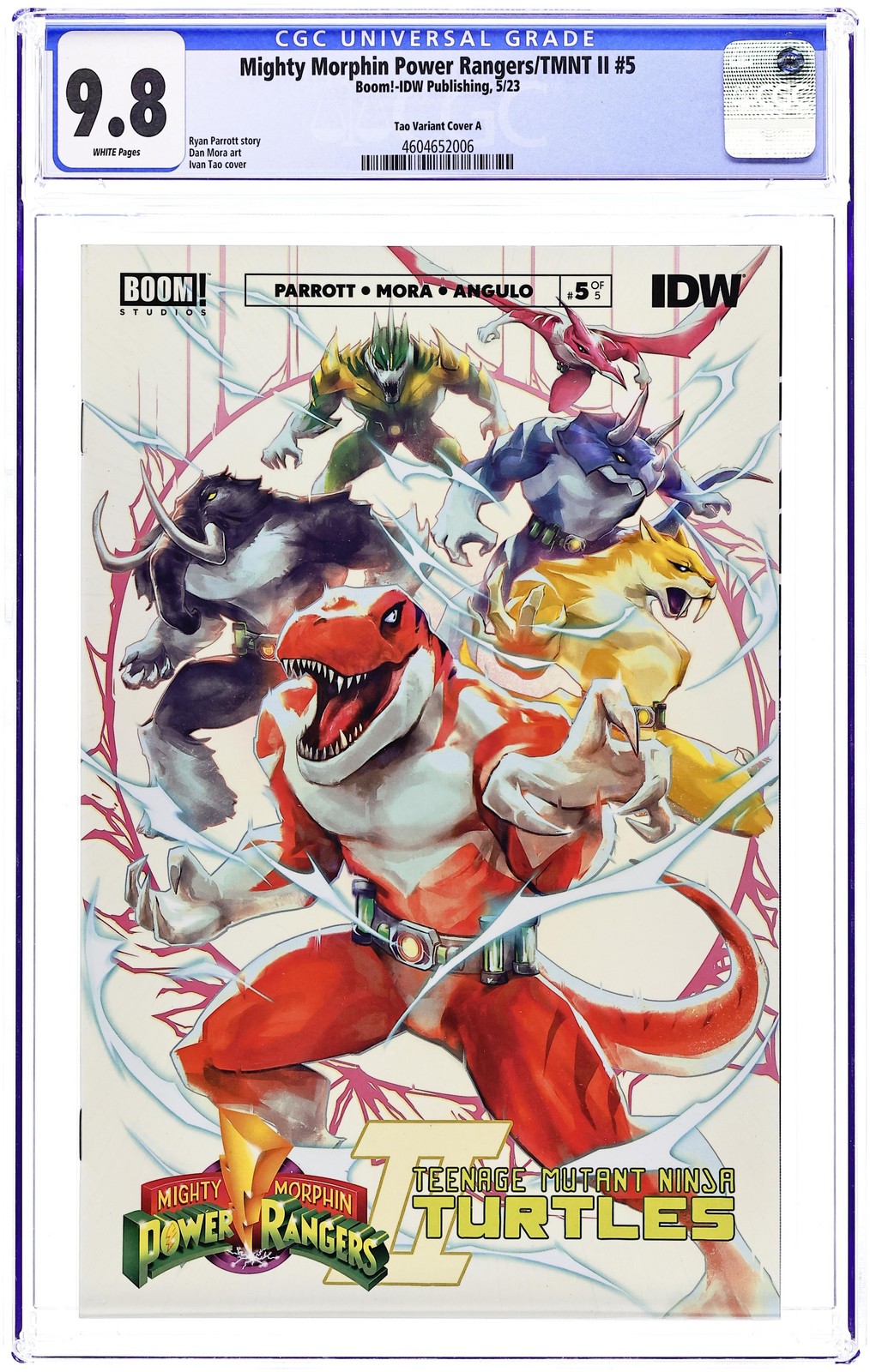Mighty Morphin Power Rangers Teenage Mutant Ninja Turtles II #5C CGC 9.8 2023