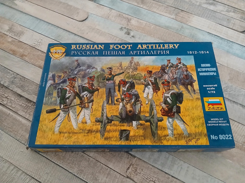 Russian Foot Artillery Napoleonic Wars 1812-1815 Zvezda | No. 8022 | 1:72