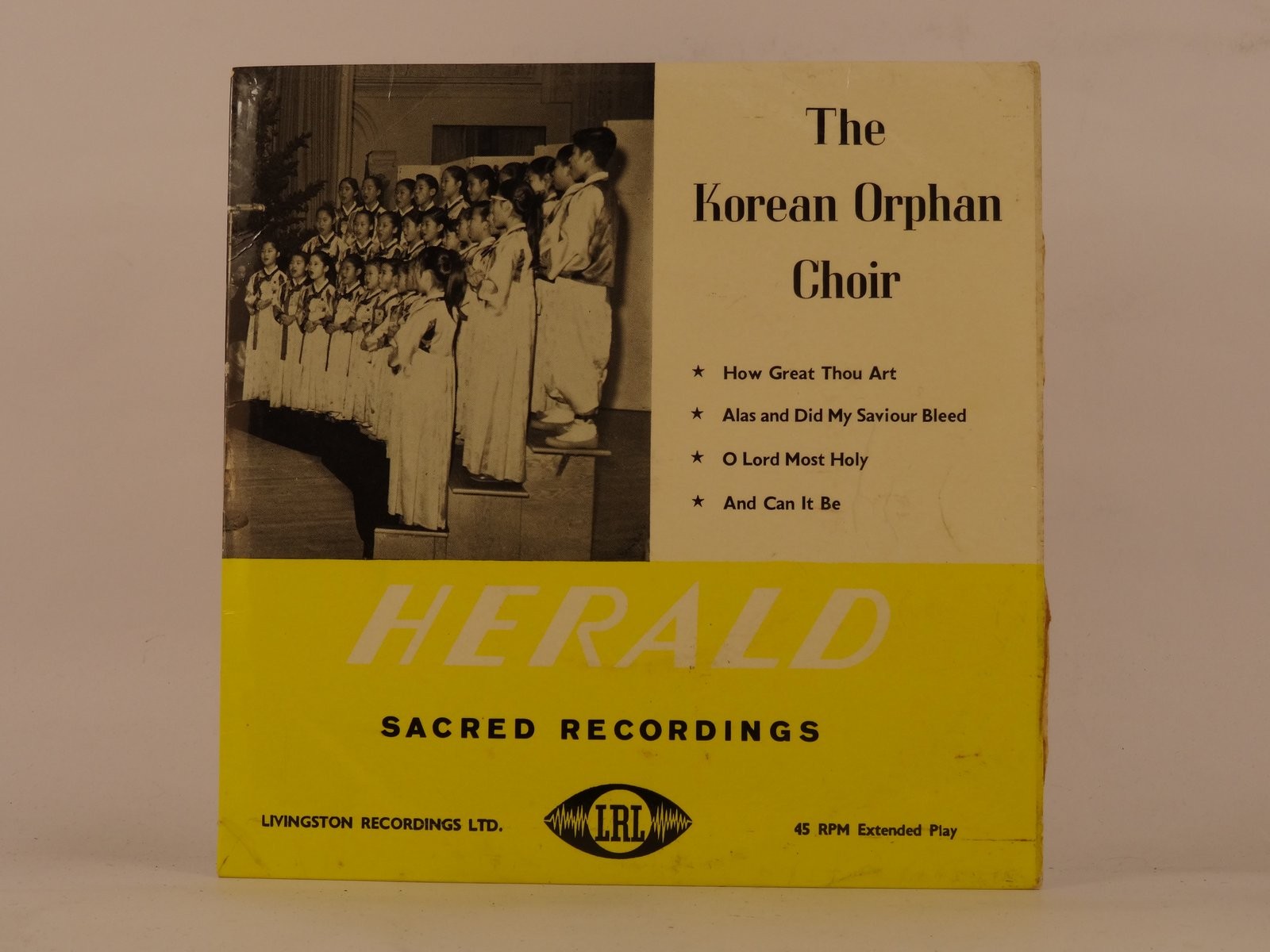 THE KOREAN ORPHAN CHOIR HOW GREAT THOU ART (96) 4 Track 7" Single including Pict
