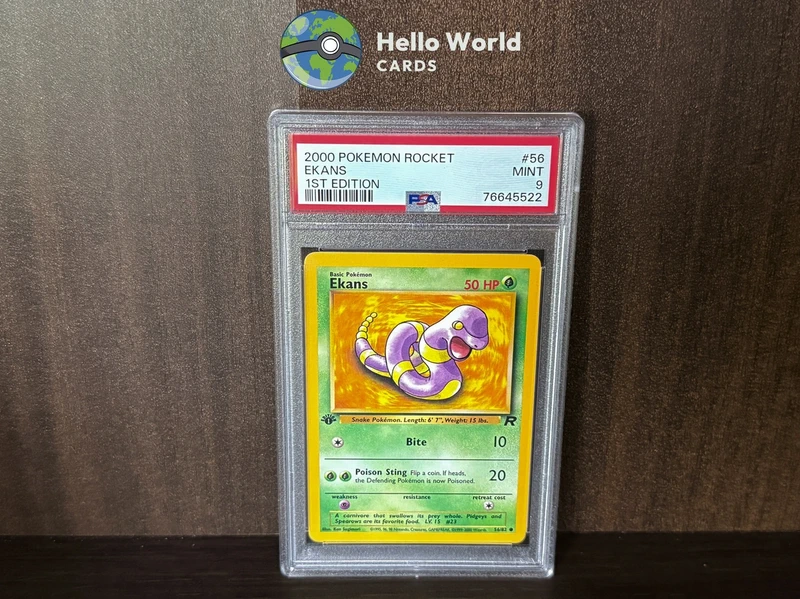 Ekans 1st Edition 56/82 - PSA 9 - Team Rocket 2000