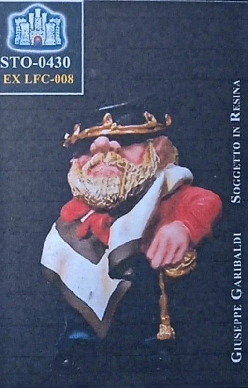 La Fortezza 54mm caricature Figure "Giuseppe Garibaldi" New! Occasion!