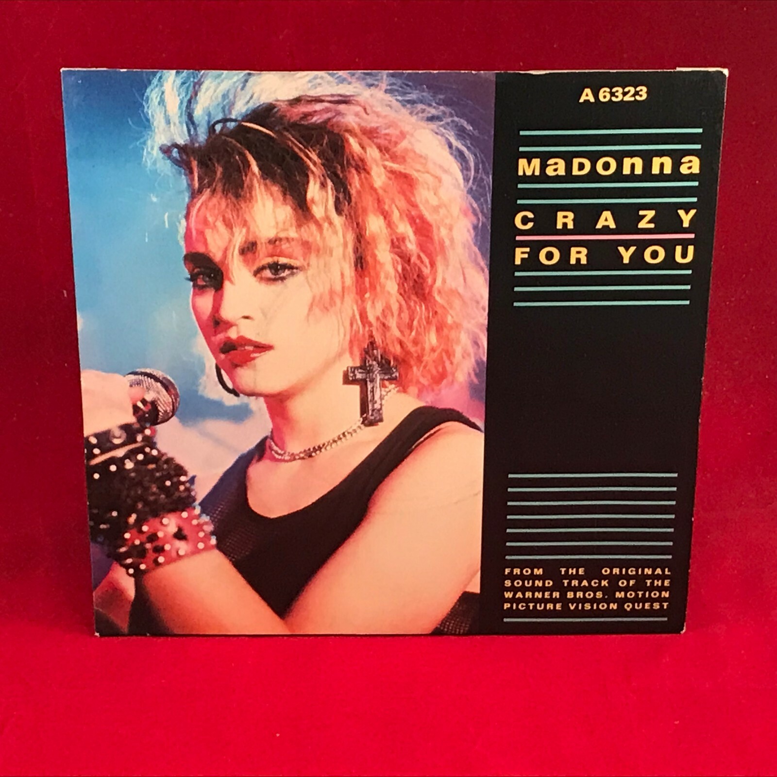 MADONNA Crazy For You 1985 UK 7" vinyl single Geffen record Sammy Hagar ##
