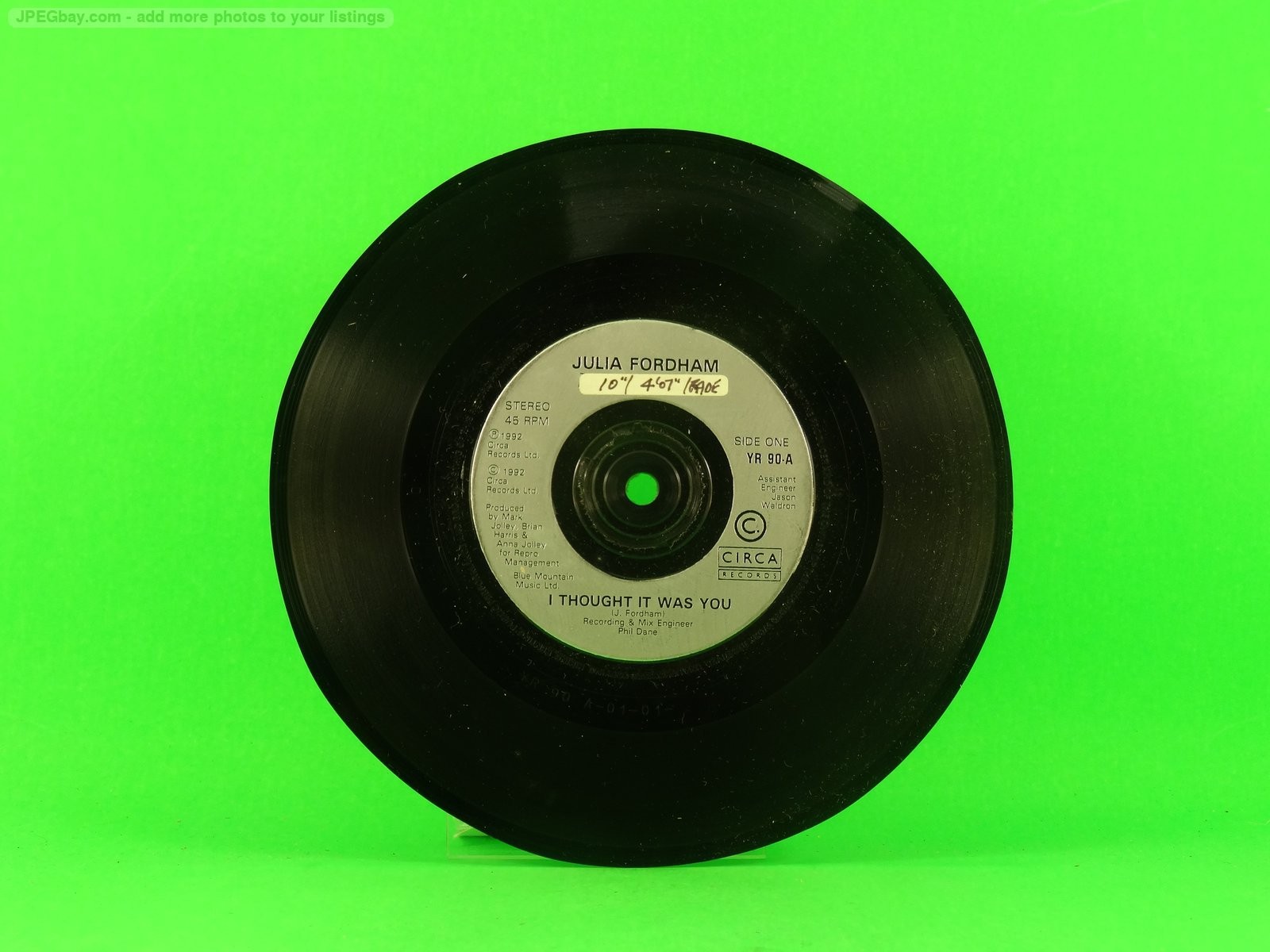 FORDHAM,JULIA I THOUGHT IT WAS YOU (plain sleeve) (1) (137) 7" CIRCA