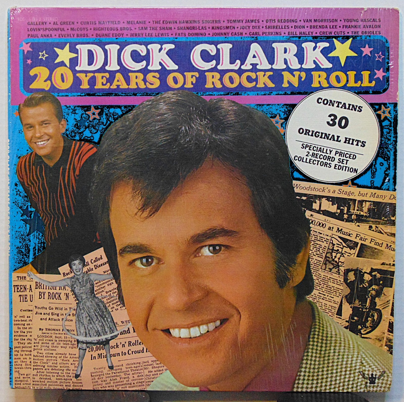 Dick Clark - 20 Years of Rock N' Roll 1973 Buddah Rock 2XLP Record Album SHRINK