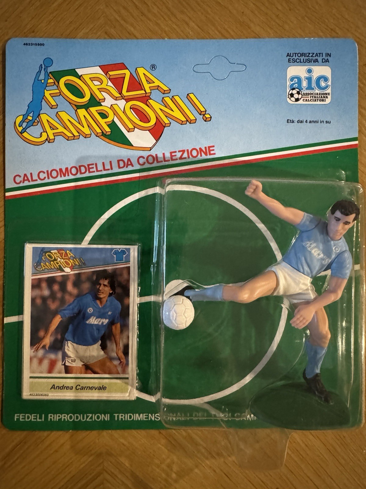 Figurina calcio Kenner Forza Campioni Andrea Carnevale Napoli 1989 sigillata MOC