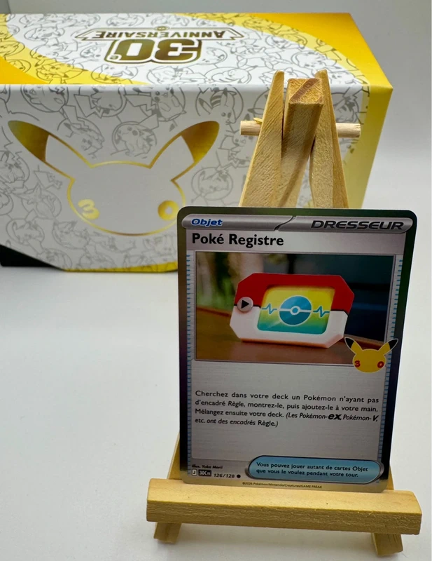 Carte Pokémon 30 ans Poké registre