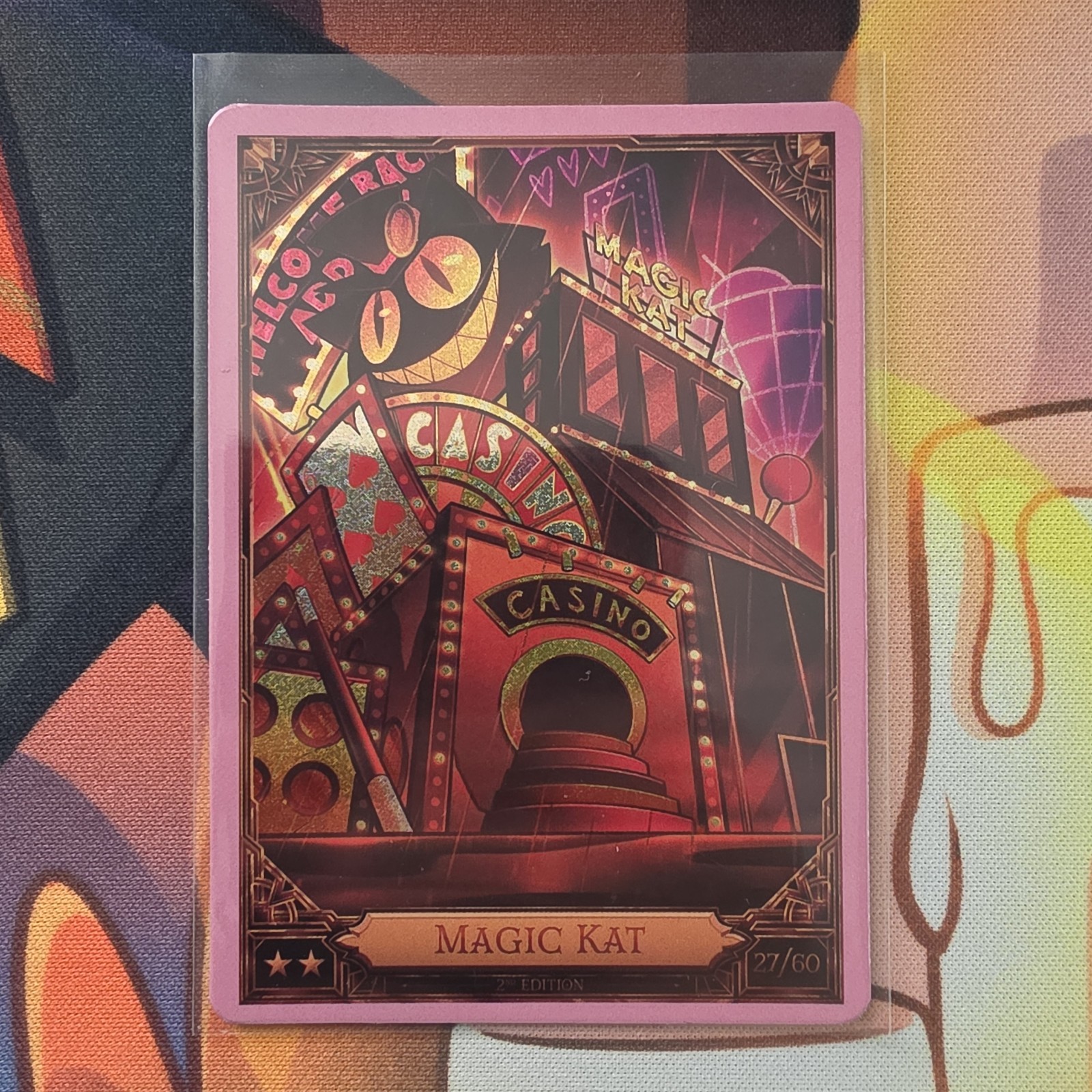 Magic Kat 27/60 FOIL Pink Uncommon 2nd Edition Season2 Hazbin Hotel Trading Card