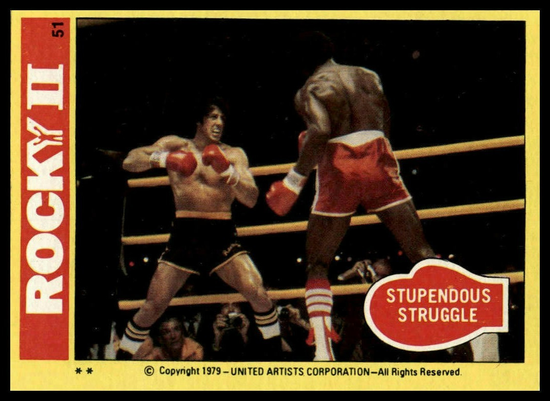  Stupendous Struggle! - 1979 Topps Rocky II #51 (b)