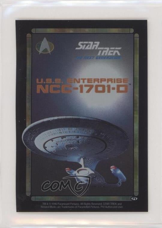 1996 Pennsylvania Vending Star Trek Stickers USS Entrprise (Orange Type) 1f8