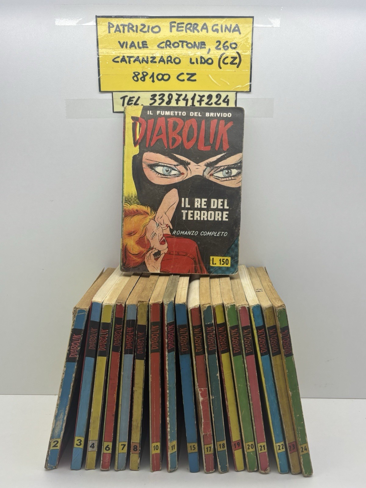 Diabolik 1 Barzelletta 1962 Prima Serie 18 numeri su 24 Ingoglia Sodip 