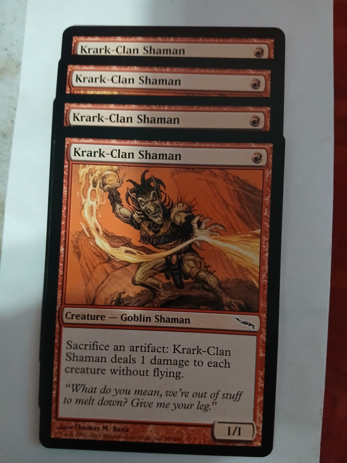 MTG Mirrodin KRARK-CLAN SHAMAN x 4 quasi nuovo