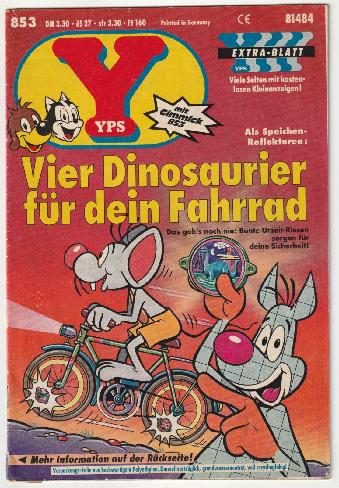✪ YPS #853 senza espediente, Gruner + anno 1992 COMICHEFT Z1-