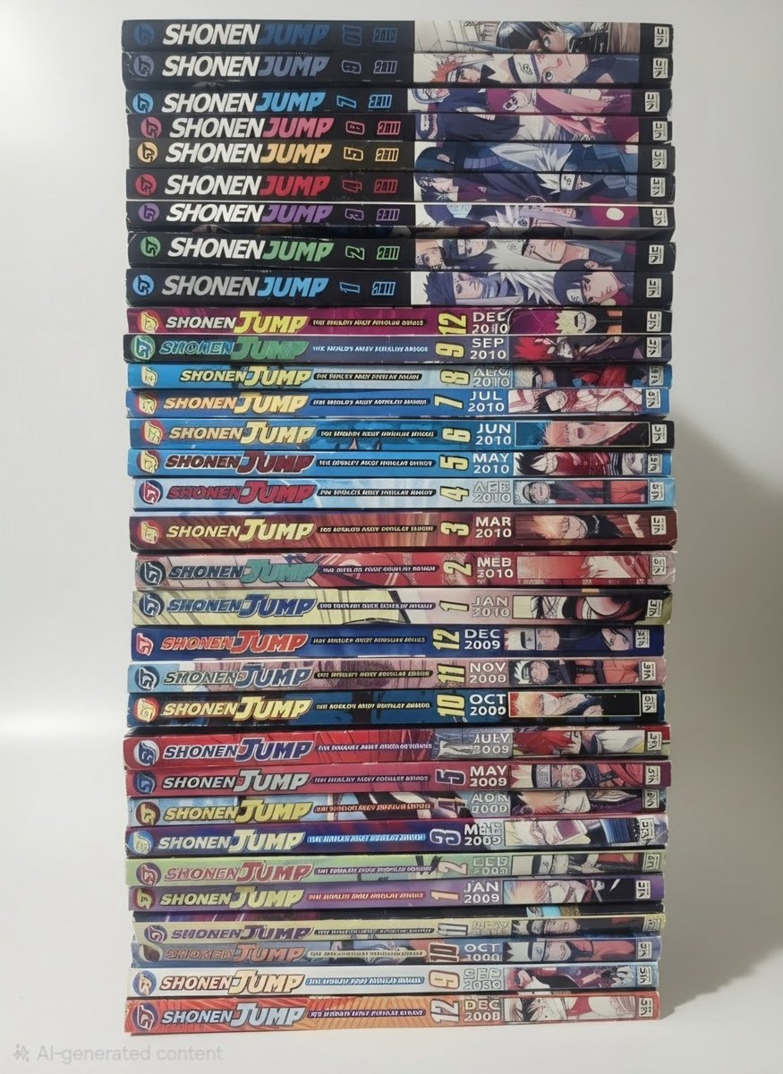 Shonen Jump Manga Magazine lotto misto 32 numeri inglesi 2008 2009 2010 2011 2012