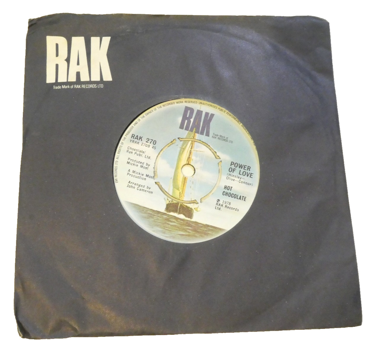 Hot Chocolate - Everyone's A Winner / Power of Love 45 RPM Vinyl Record VG 1978