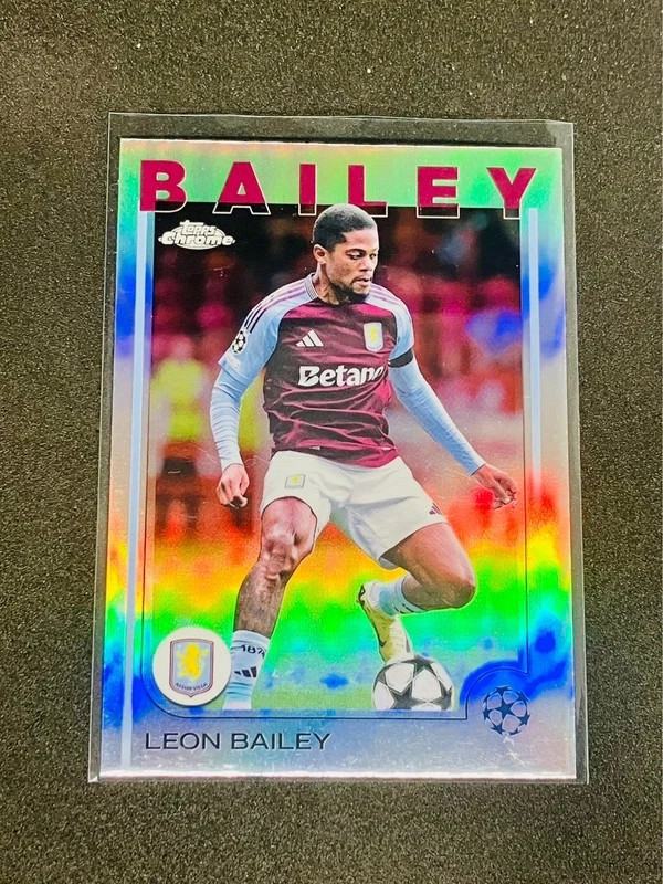 2024-25 Topps Chrome Uefa UCC - Leon Bailey Aston Villa Refractor