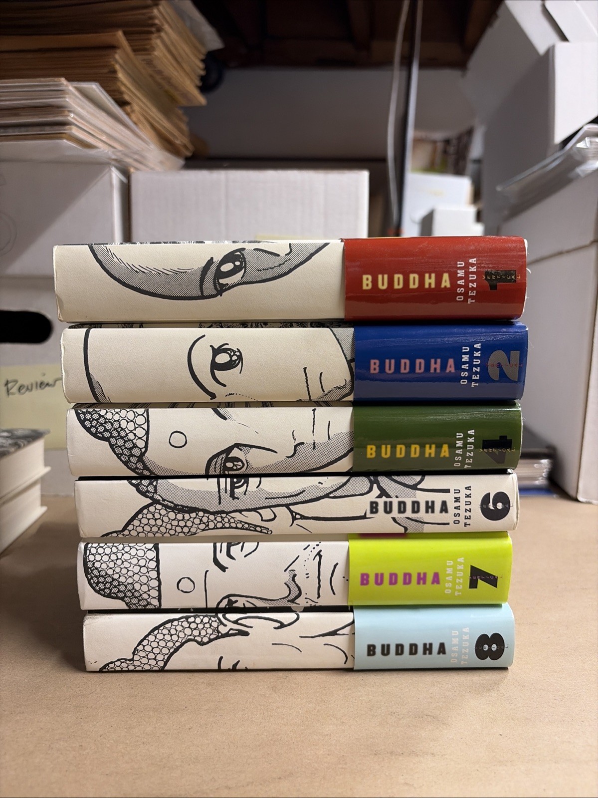 Manga Osamu Tezuka Buddha fuori stampa 1 2 4 6 7 8 copertine rigide verticali