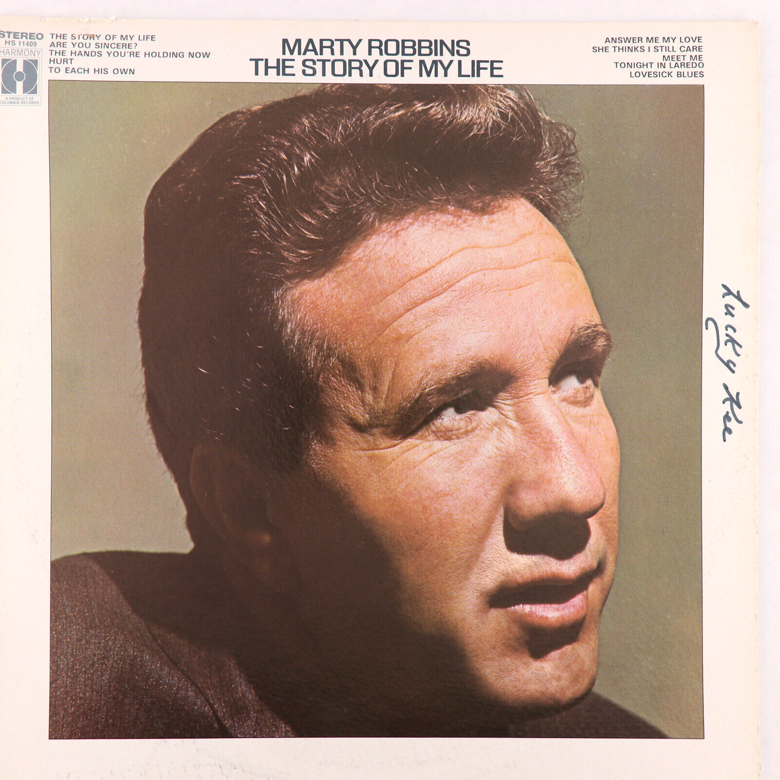 Marty Robbins – The Story Of My Life - 1970 Stereo - 12" Vinyl LP HS 11409 VG+