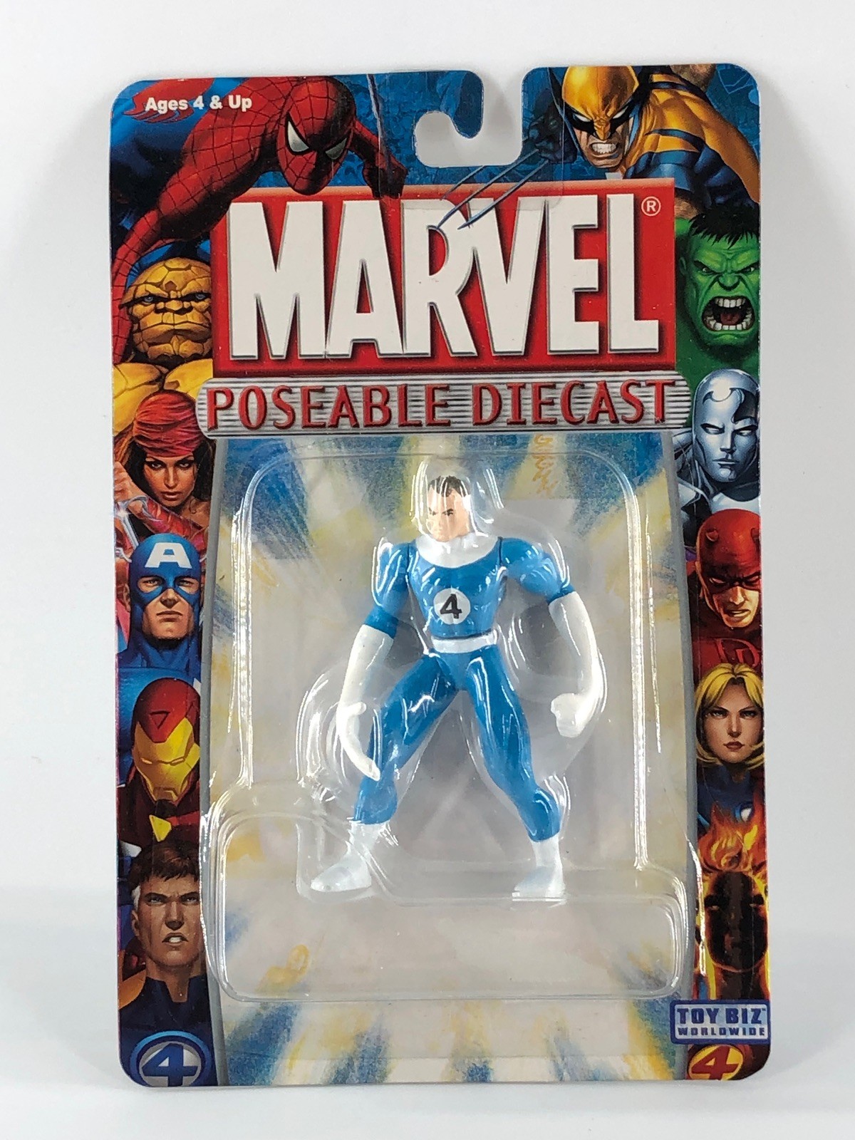 Marvel Poseable Diecast Mr. Fantastici Quattro Giocattolo Biz 2,5 pollici