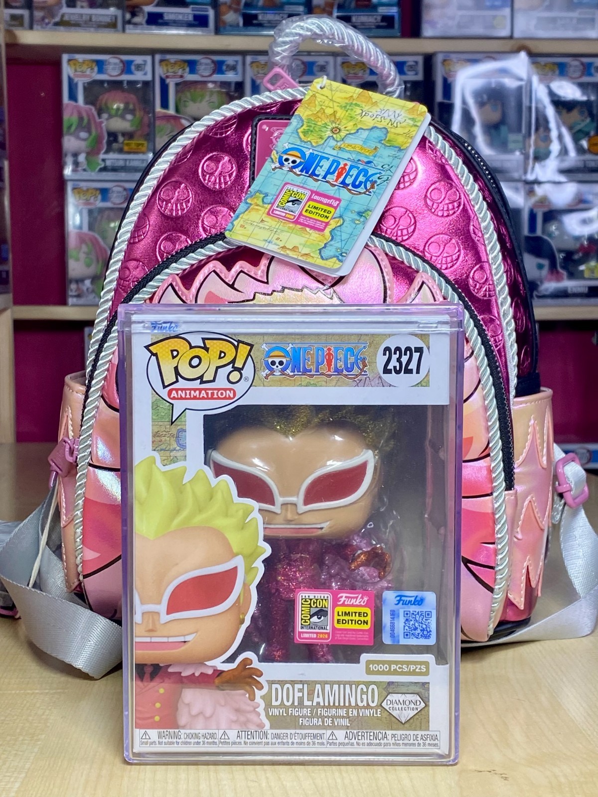 Funko Pop One Piece Doflamingo #2327 Le1000 pcs + Bag SDCC