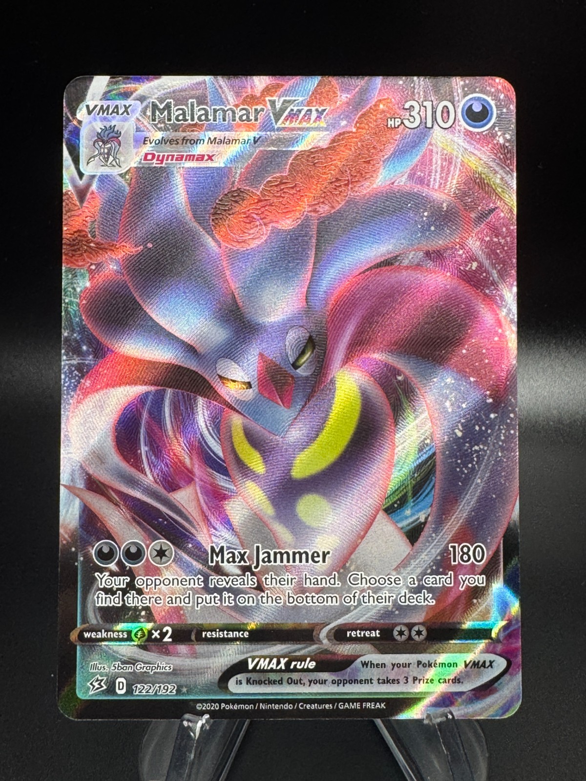Pokemon Scudo Spada Scontro Ribelle MALAMAR VMAX Ultra Rara #122/192
