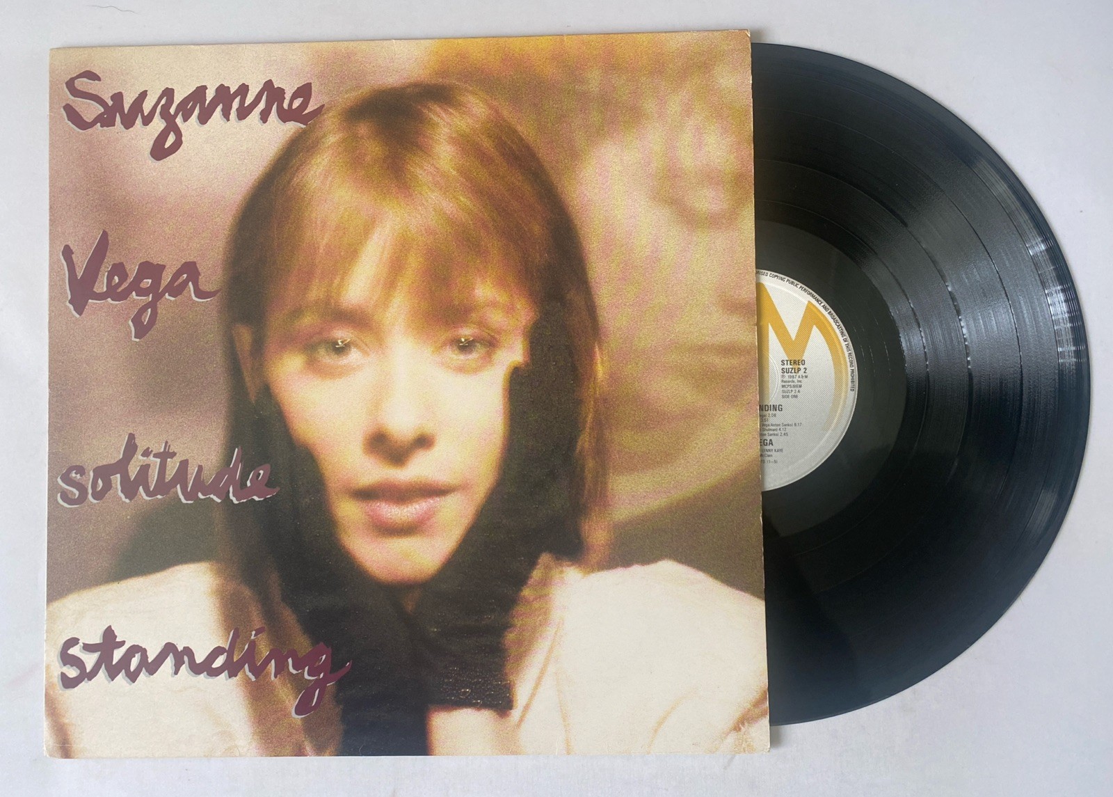 Suzanne Vega - Solitude Standing Vinyl LP Record Inner SUZLP2 A&M 1987 Vg+ / Vg+