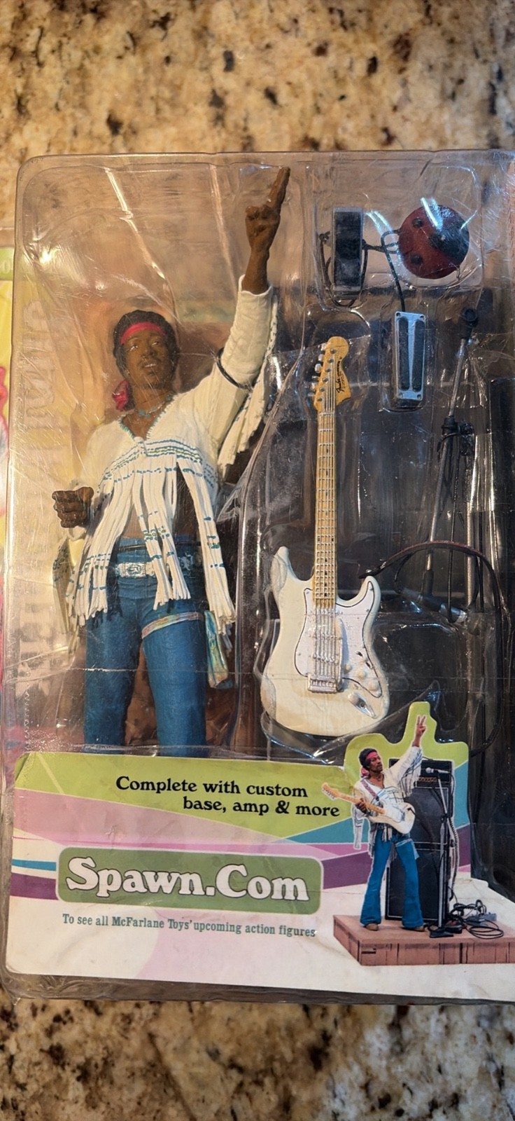 McFarlane Toys Jimi Hendrix a Woodstock "18 agosto 1969" come nuovo mai aperto