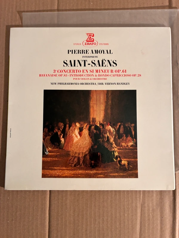 Vinyle Pierre Amoyal Saint-Saëns Concerto Violon Erato