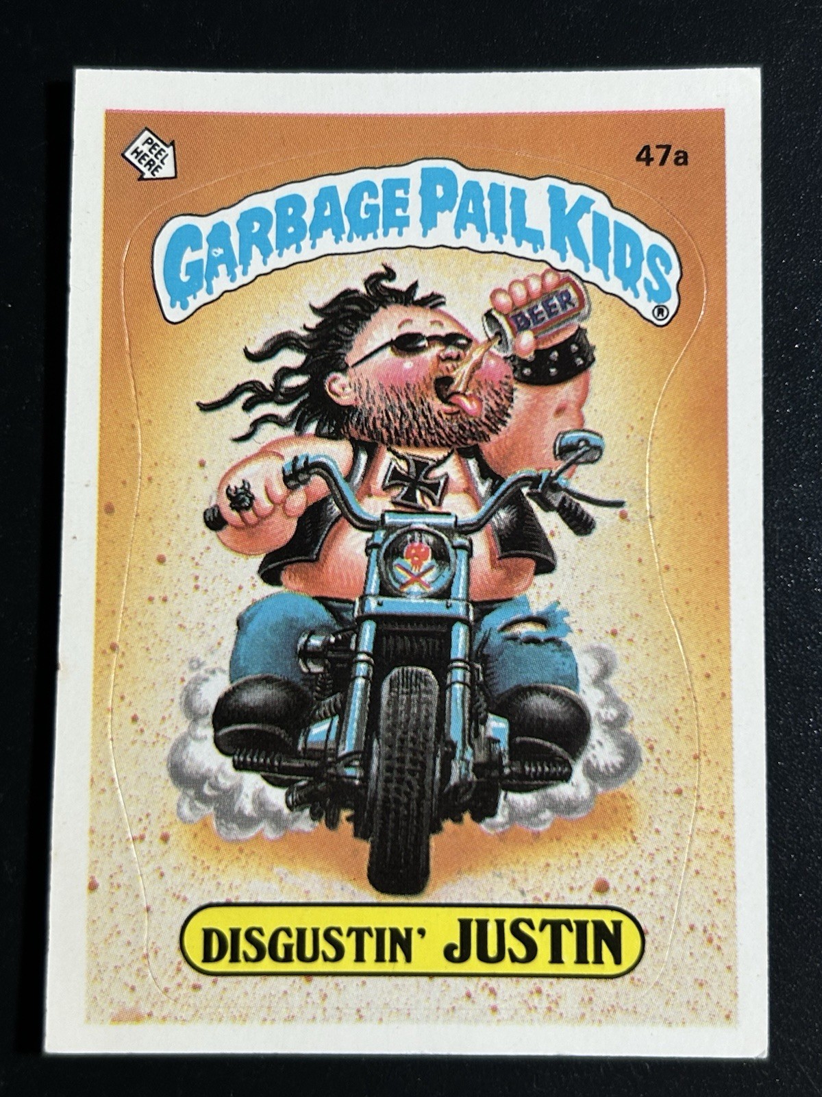Carta Garbage Pail Kids 1985 GPK Serie 2 OS2 47a Disgustin' Justin CL Confezione Fresca