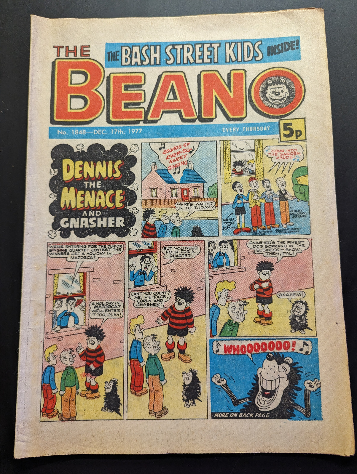Beano Comic No 1848 December 17th 1977.