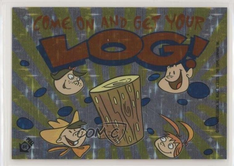 Adesivi Topps Ren & Stimpy All-Prism 1994 Vieni e prendi il tuo registro! #46 3c7