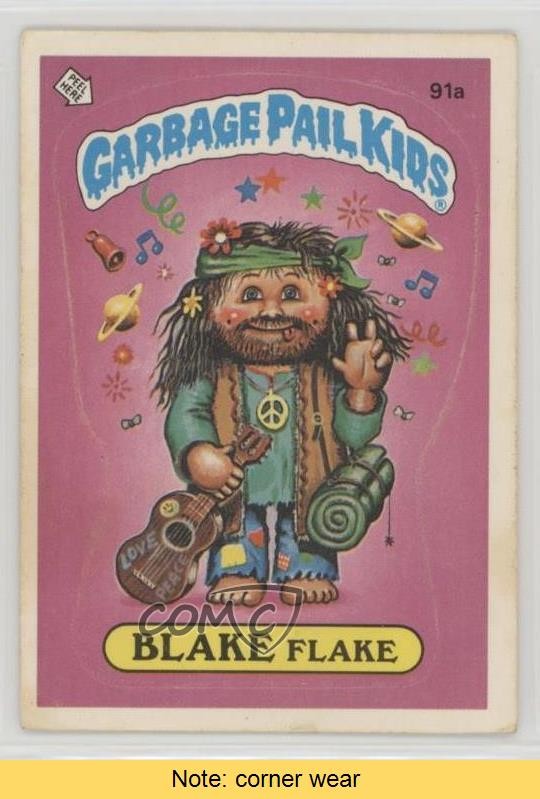 1986 Topps Garbage Pail Kids Series 3 Blake Flake (Two Star Back) #91a READ k5i