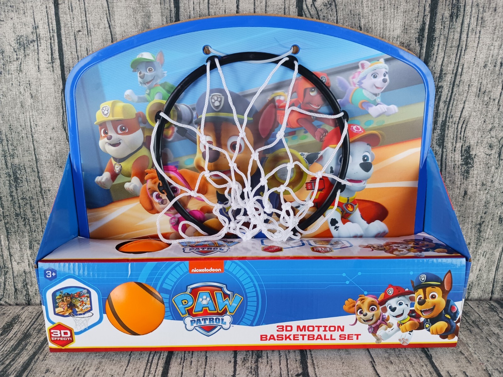 Paw Patrol - Nickelodeon (3D Motion Basketball Set Ages 3+) Hang Hoop Over Door