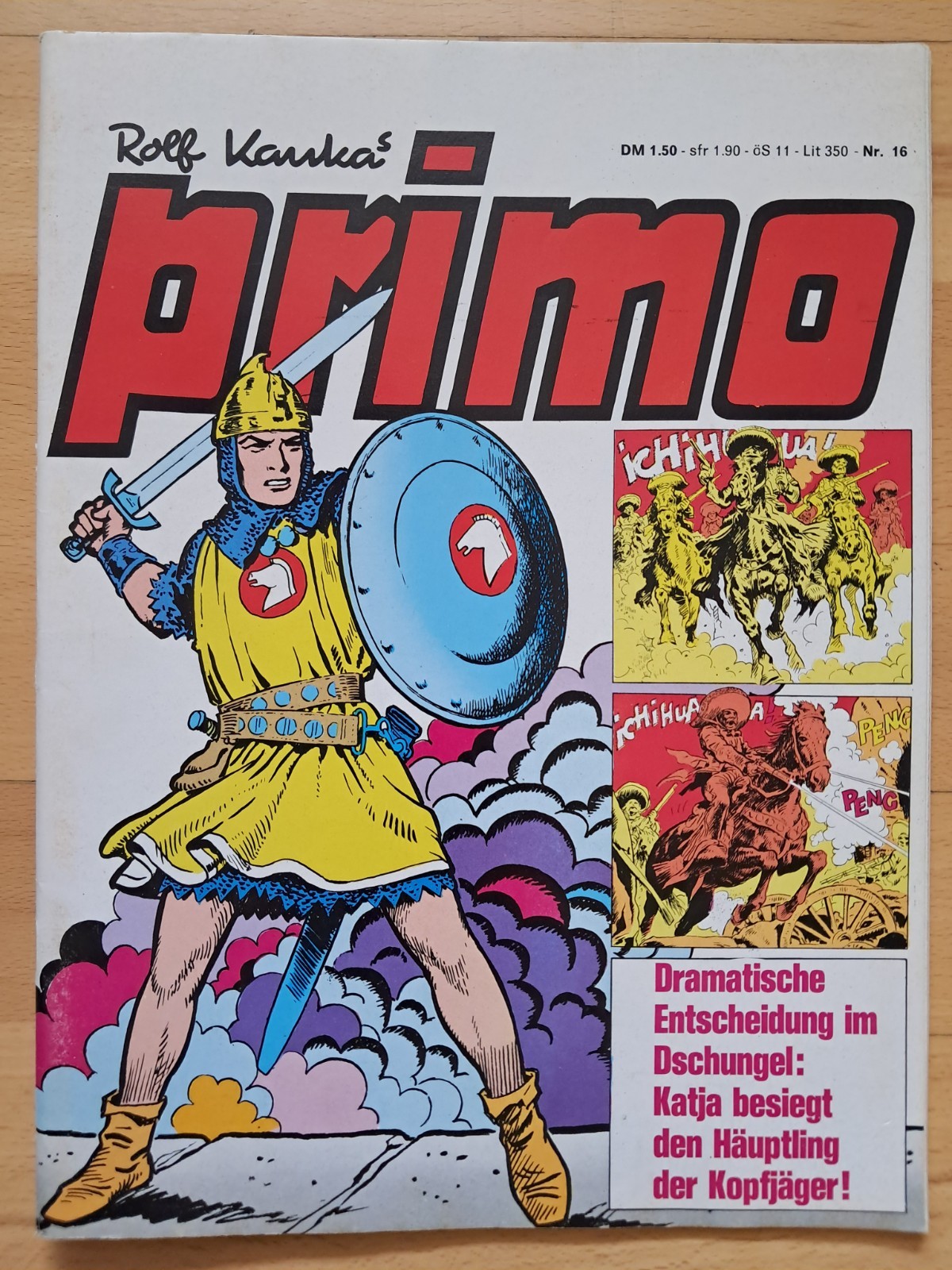 Primo n.16 del 1973 con Manos Kelly, Principe Cuore di Ferro, Misha, Canterville - OTTIMO