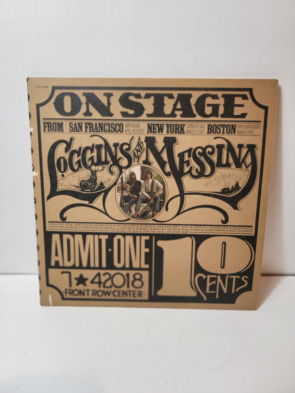 1974 Loggins and Messina On Stage LP 12" Vinyl Record  Columbia Missing 2