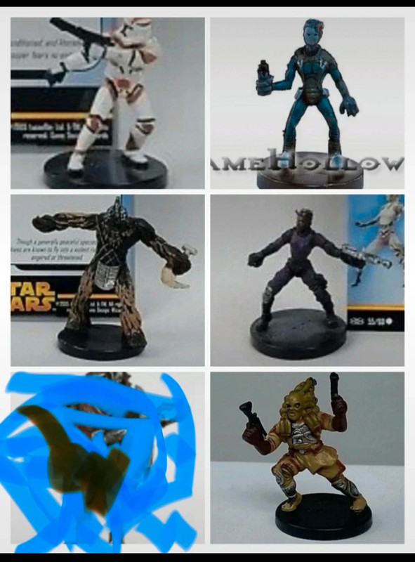 5 New sealed Star Wars Miniatures with card