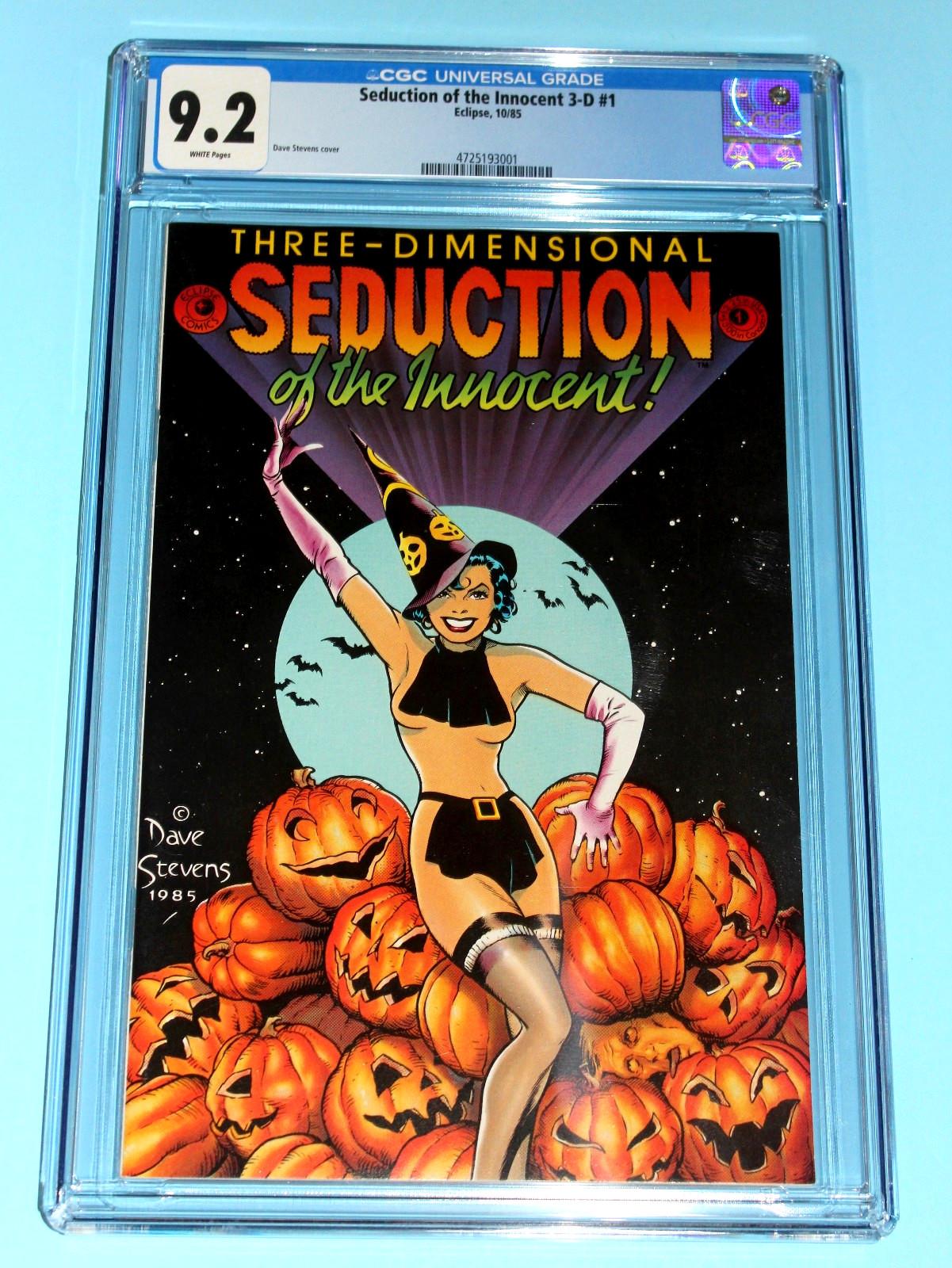 Seduzione dell'innocente 3-D #1 (Eclipse) CGC 9.2 con pagine bianche Dave Stevens