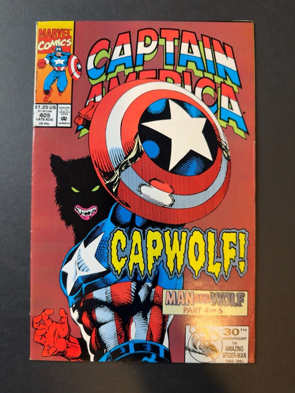 Captain America #405 1992 Marvel Rik Levins Mark Gruenwald Danny Bulanadi 6.0
