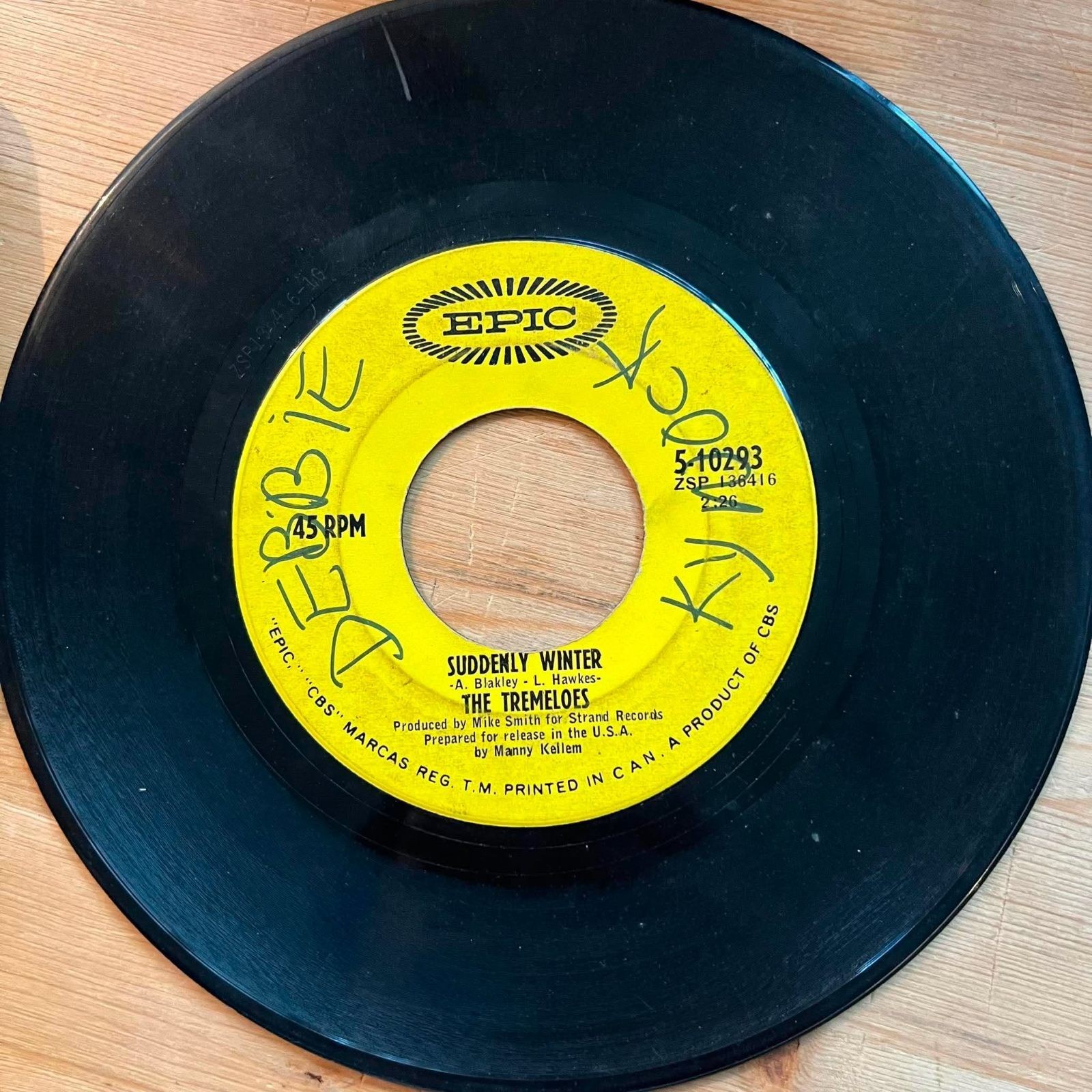 The Tremeloes - Suddenly Winter/Suddenly you Love Me 45rpm VG+ R11