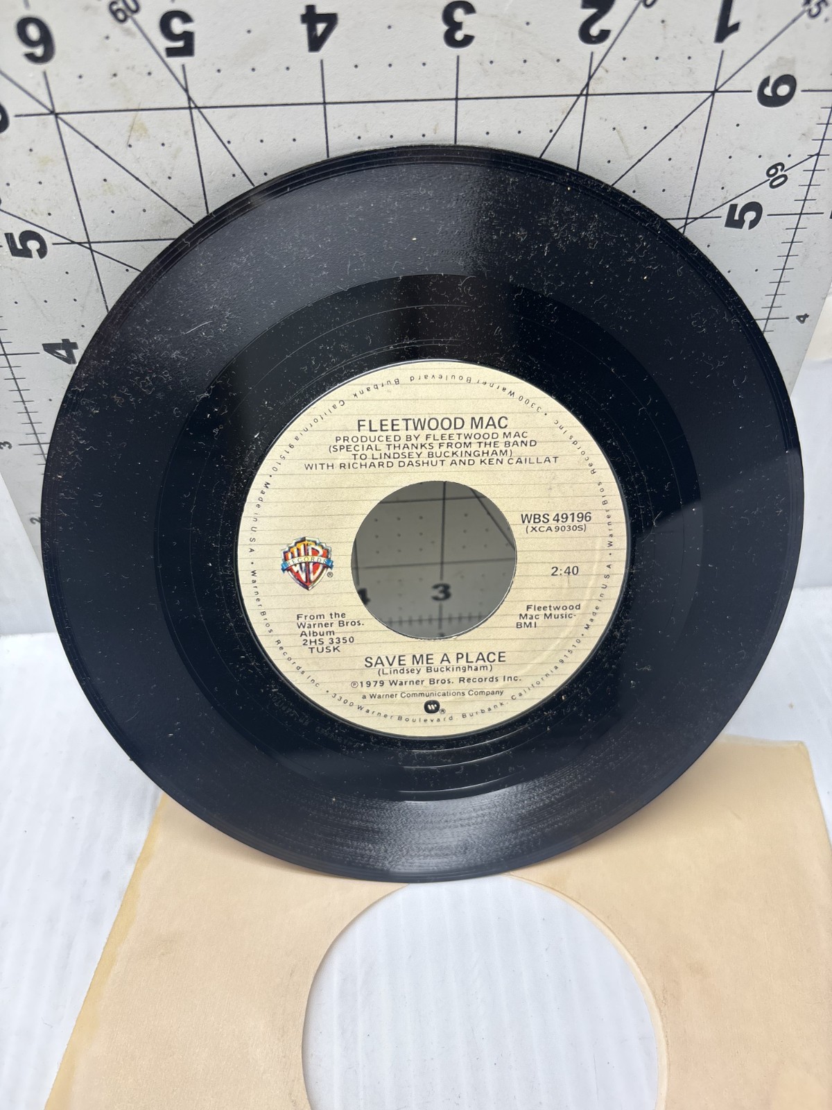 Fleetwood Mac Think About Me Save Me a Place 45 RPM Warner WBS 49196