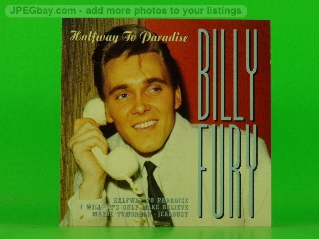 BILLY FURY HALFWAY TO PARADISE (629) 16 Track CD Album including Picture Sleeve 