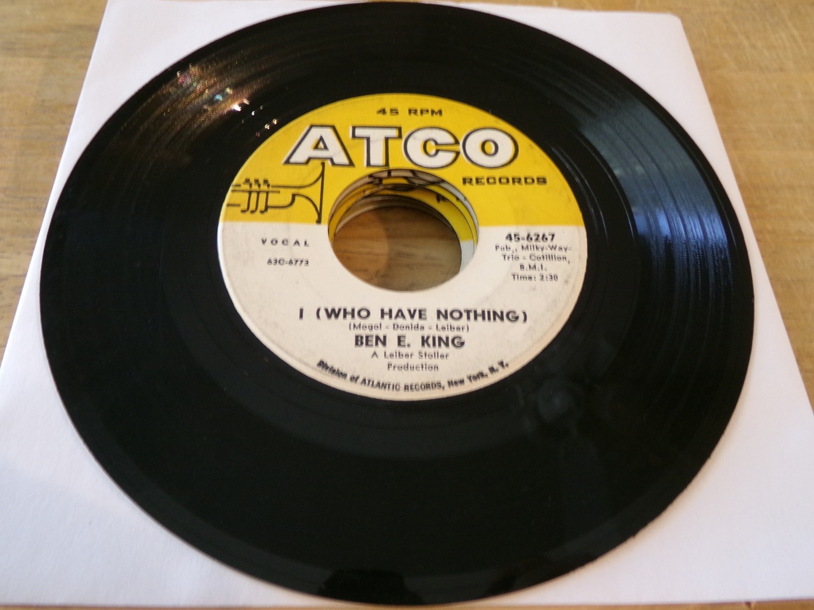 Lot of (10) Ben E. King  45s - (9) on ATCO; (1) on Mandala  (2) promos