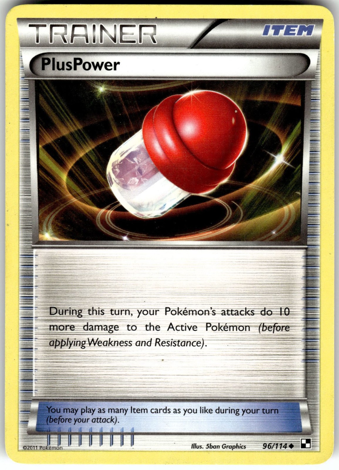 Pokemon PlusPower Black and White 96/114 Heavily Played