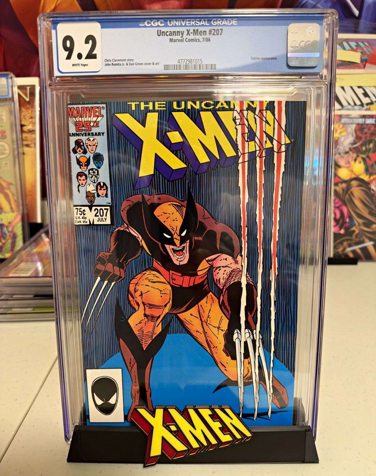 Marvel Comics Uncanny X-Men #207 CGC 9.2 (1986) Copertina Wolverine Claremont