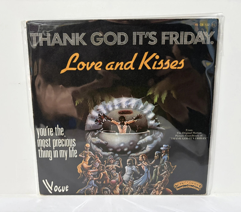 Single Vinyl 45T - Love and Kisses - Thank God It's Friday